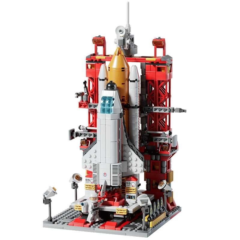 ♎ HYG Blocks Toys Sets Toys 319-1099 Pcs Mini DIY Rocket, Ground Vehicle, Station, Rocket Base Bu
