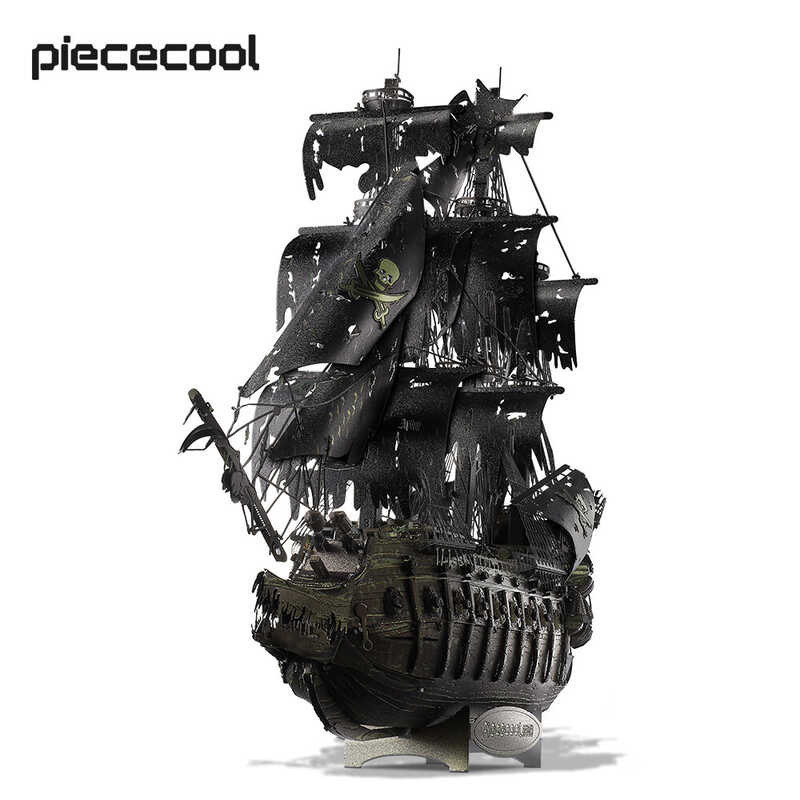 Piececool The Flying Dutchman Pirate Ship Metal Assembly Model Puzzles Collectibles Toys Gift For K