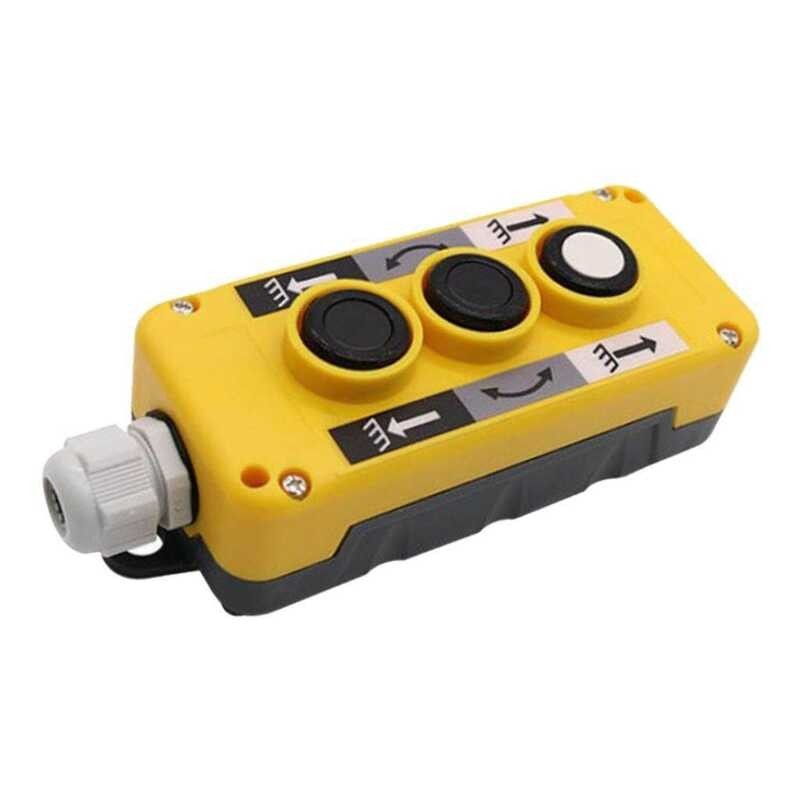 Kokiya Lifting Platform Push Button Switch, Control Switch For Hoist Crane, 3 Buttons S s