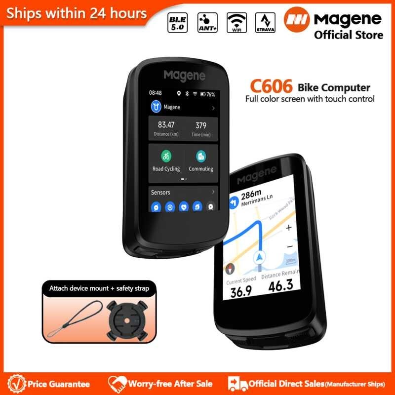 Magene C606 Smart GPS Bike Computer 2.8Inch Color Touchscreen Wifi/Bluetooth Data Transfer Customiz