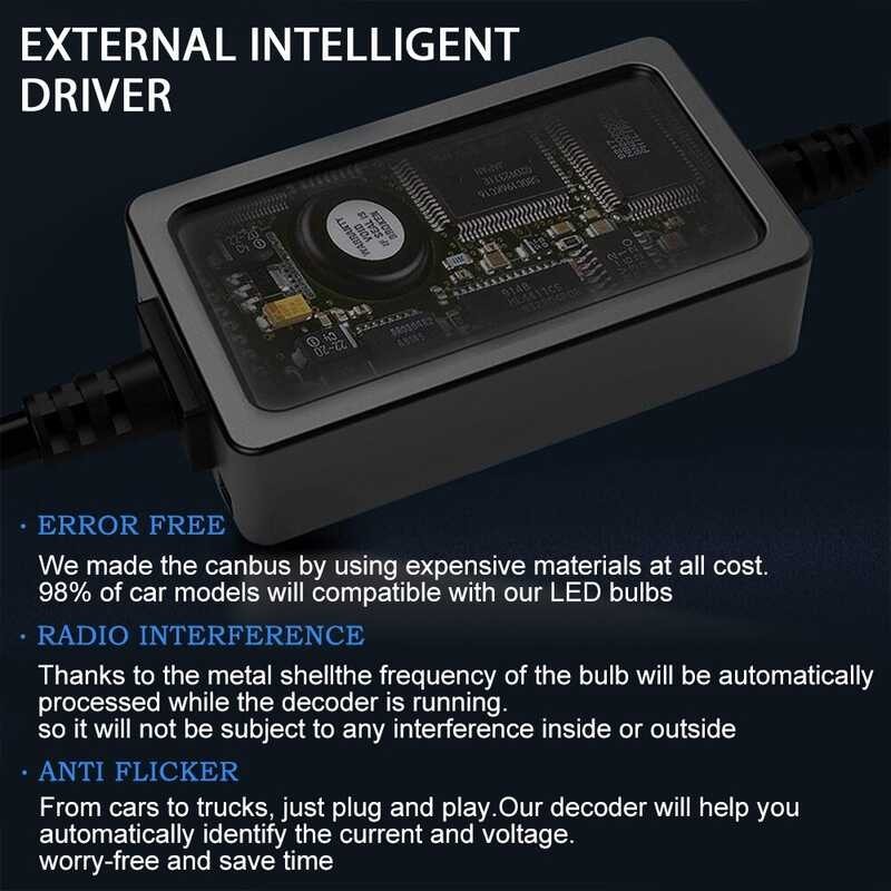 ❤ 2Pcs 26000Lm High Power Headlight H4 H7 LED Canbus H1 H3 H8 H9 H11 Hb3 9004 9007 H13 Hir2 Led B