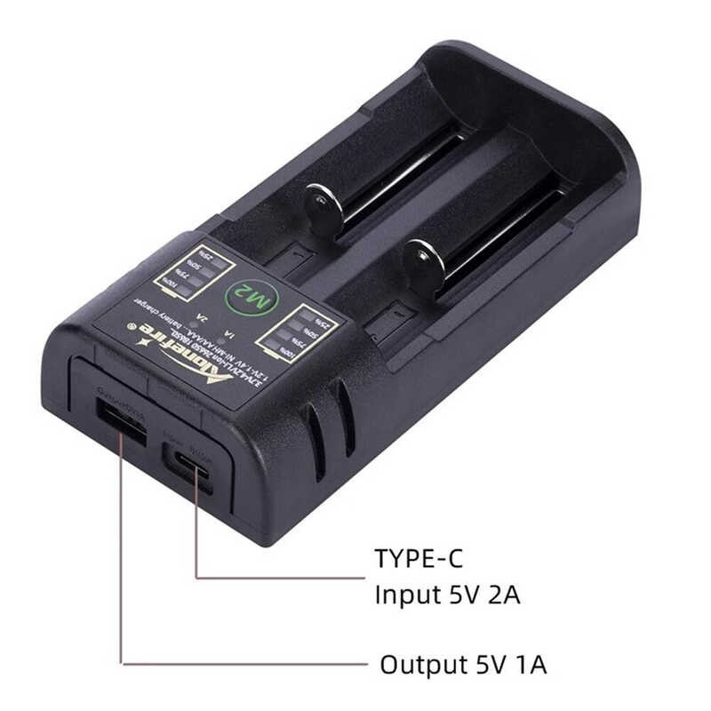 ❤ Alonefire M2 Rechargeable Battery 1.2V 3.7V 3.2V Aa/Aaa 18650 26650 21700 Nimh Li-Ion Smart Cha
