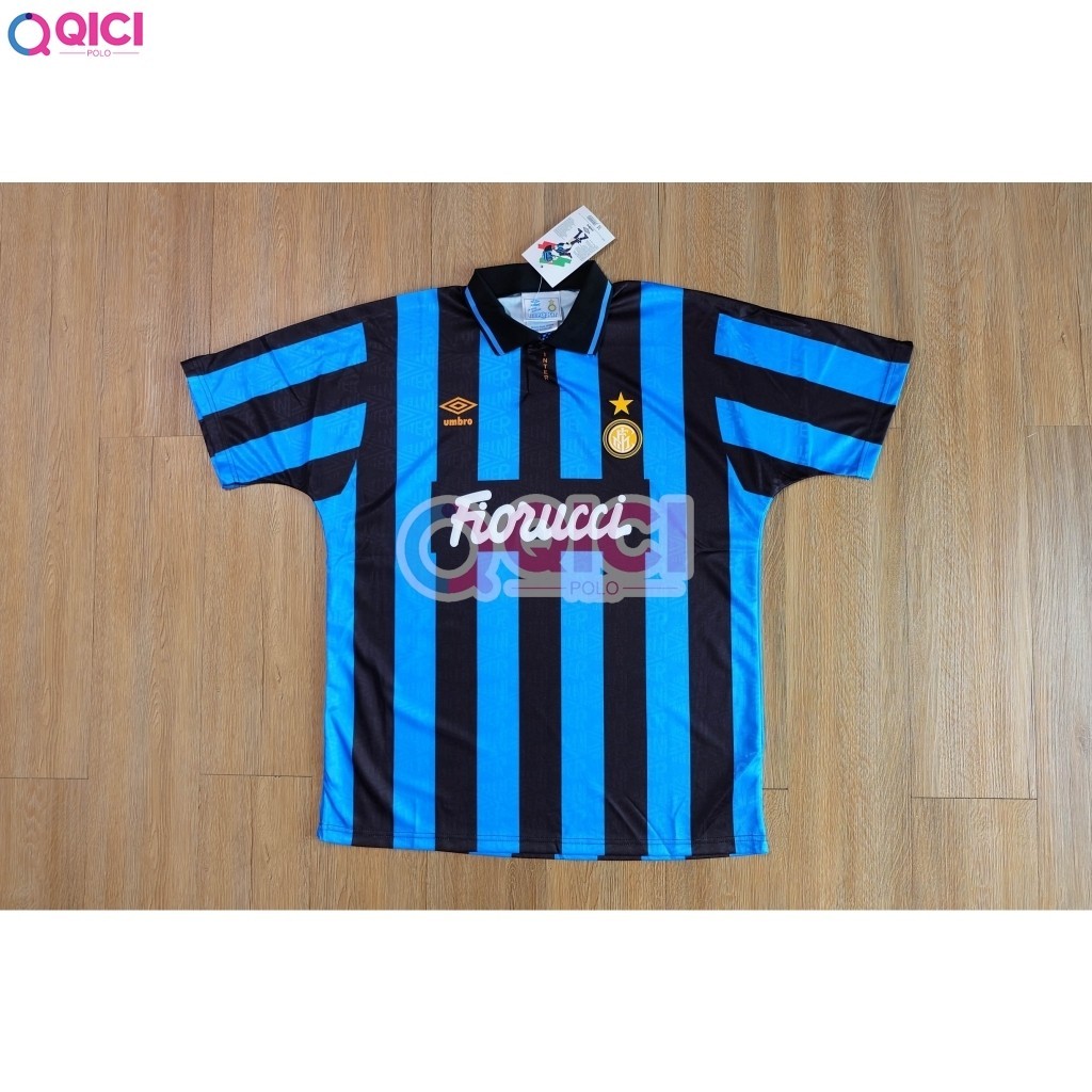 bluu⚽พร้อมส่งจากเสื้อบอลวินเทจ อินเตอร์มิลาน เหย้า 1992 Retro Inter Milan Home Jersey 1992 ✅เกรดดีที