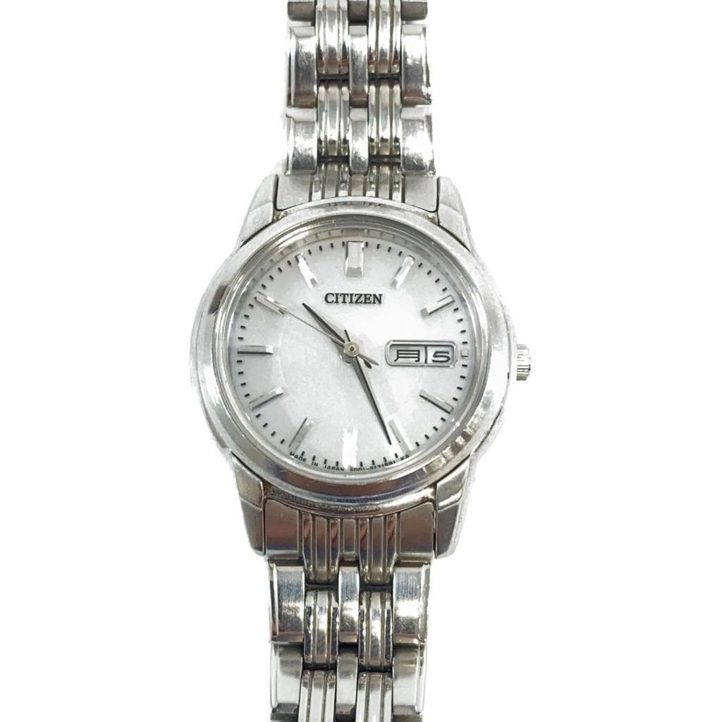 นาฬิกาข ้ อมือ Citizen Ecco I Silver Women ส ่ งตรงจากญี ่ ปุ ่ นมือสอง
