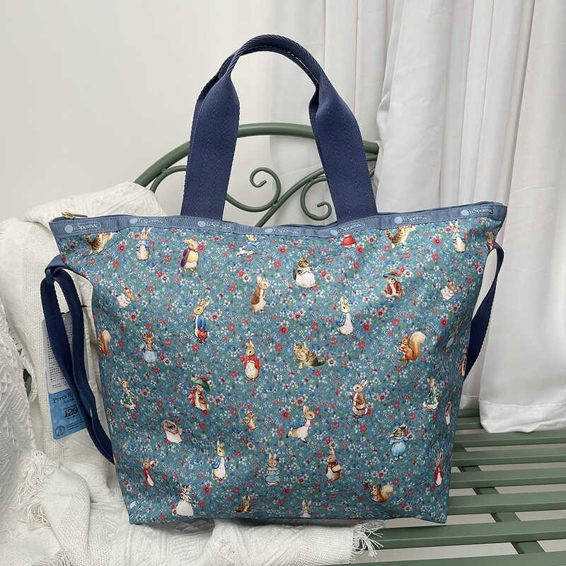 ❤ Lesportsac Peter Rabbit แบรนด์ร่วมการ์ตูนพิมพ์ไนลอนผู้หญิงก