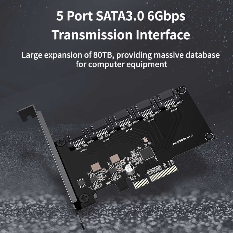 10 Port ACASIS Card 5/8/10 Ports,6 Gbps PCIe Card,PCIe to SATA Controller Expansion Card,SATA 3.0 s 