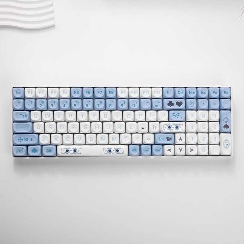 Rabbit 【Keycap Only】Alice keycap 144 MOA Profile PBT Sublimation Keycap With Keys For Cherry MX S