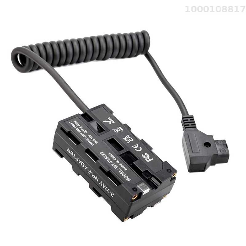 To D-Tap Dual-Side NP-F550แบตเตอรี่เลียนแบบขดสาย DC Coupler อุปกรณ์เ