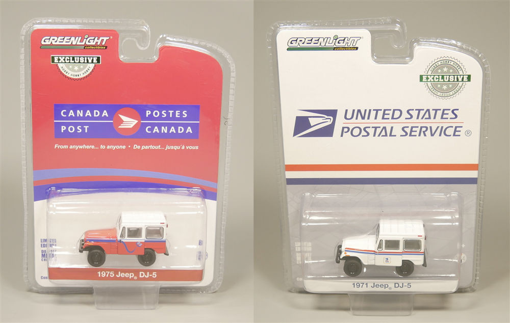 Greenlight 1: 64 jeep DJ-5 jeep Post Living Car Model Out of Print Model
