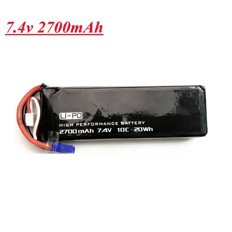❥ แบตเตอรี่7.4V 2700Mah 10C สำหรับ H501s H501c X4โดรน RC อะไหล่แบตเตอรี่2s 7.4V Lipo และชุดชาร์
