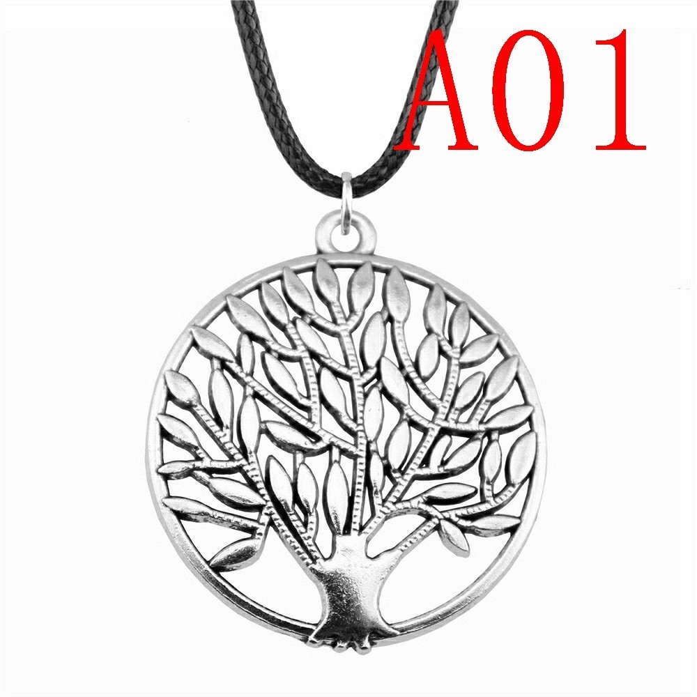 Tree Of Life สร้อยคอเล็บ Charms อุปกรณ์เครื่องประดับความยาวโซ่ 45+4 ซม