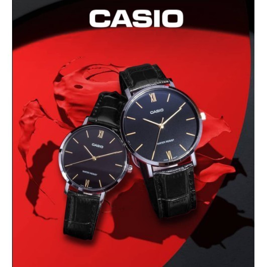 



 ♞,♘,♙นาฬิกา Casio คู่รัก รุ่น MTP-VT01L-1B ,LTP-VT01L-1B สายหนังรุ่นใหม่ สไตล์ DW - ของใหม่ของ