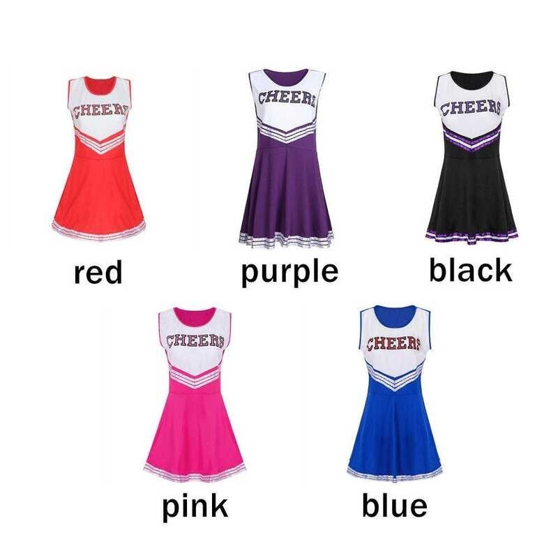 ➧ Qearque66992 3Pcs Girls For Women Uniform Outfit Cheer Costume Cheerleader Outfits leader s