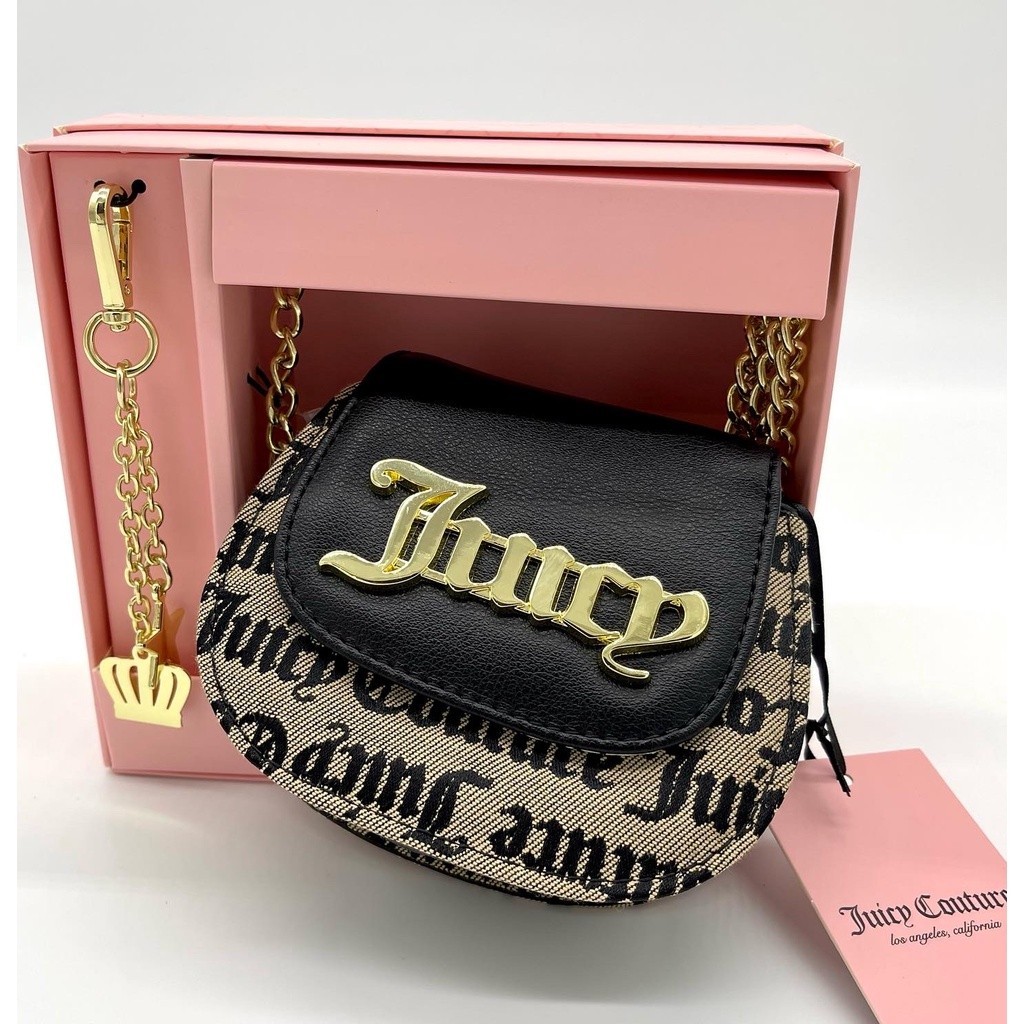 Juicy Couture Leather Metal Cross Body Bag