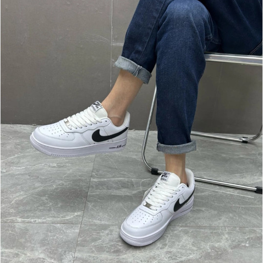 ♞สินค้าอย่างเป็นทางการรองเท้า Nike Air Force 1 Low panda/Shadow Cream/07Black/07White รองเท้ากีฬา W