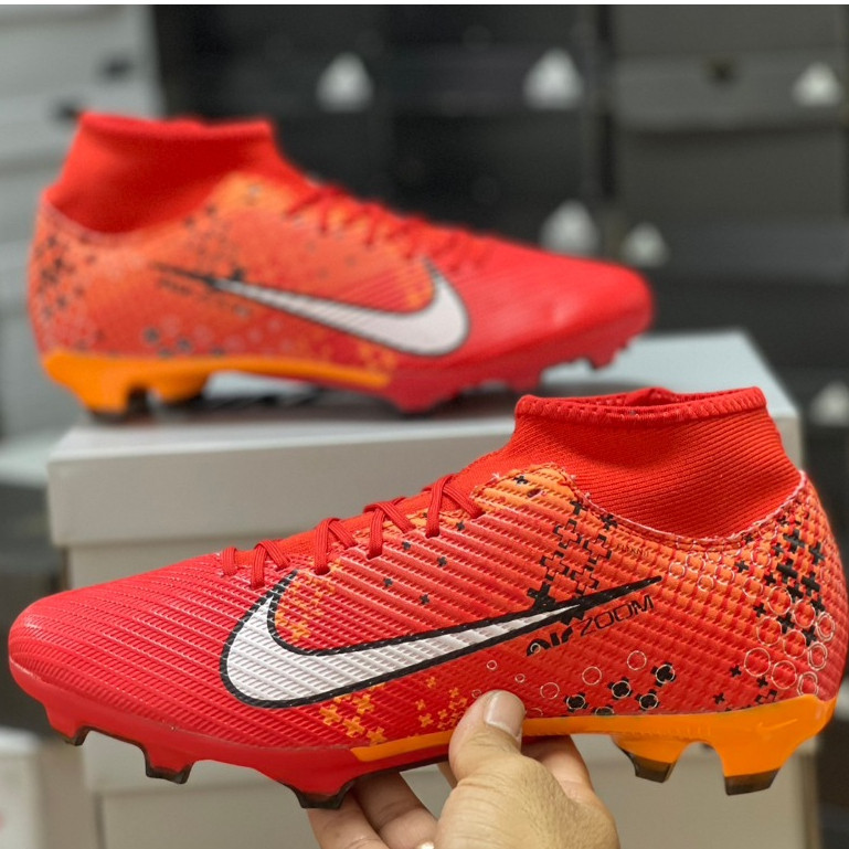 ♞,♘,♙รองเท้า สตั๊ด ฟุตบอล NIKE ZOOM MERCURIAL VAPOR 15 ELITE FG หุ้มข้อ ข้อสูง ถ่ายจากสินค้าจริง