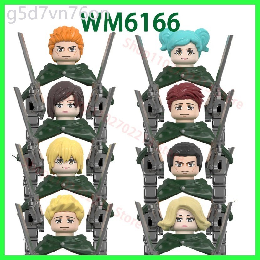 Building Blocks Anime Characters Attack On Titan Scout Legion Action Figure Accessories Model Brick