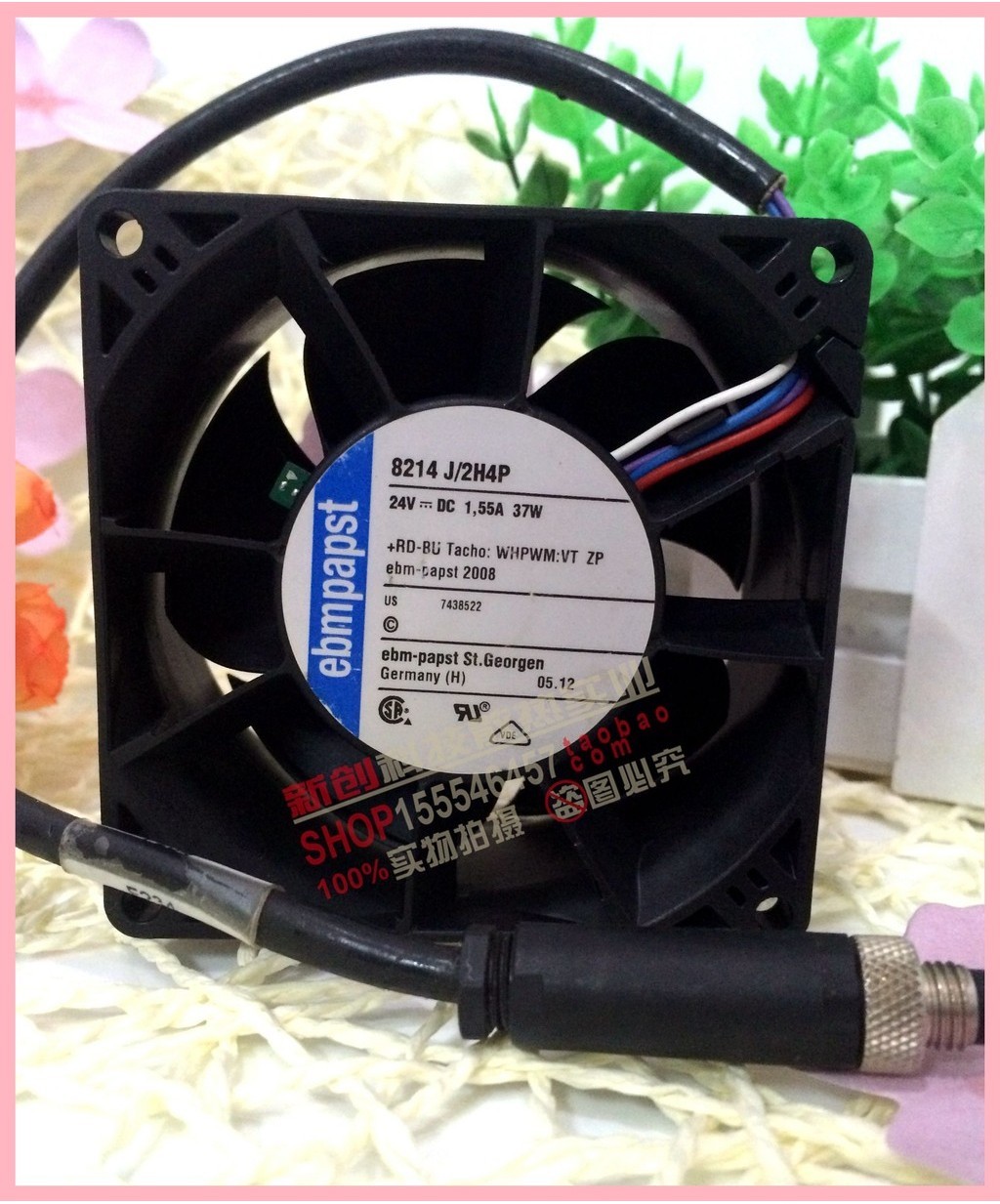 Original PAPST 8038 พัดลมอินเวอร์เตอร์ PWM พัดลม 24V 1.55A 37W 8214 J/2H4P