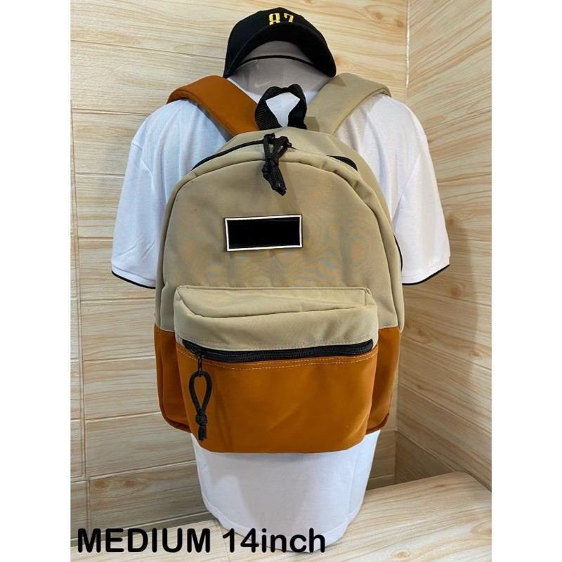 ในสต็อก GS-2 Tone Korean XLarge กระเป๋าเป้สะพายหลังผ้าฝ้ายแฟชั่น Unisex สําหรับโรงเรียน
