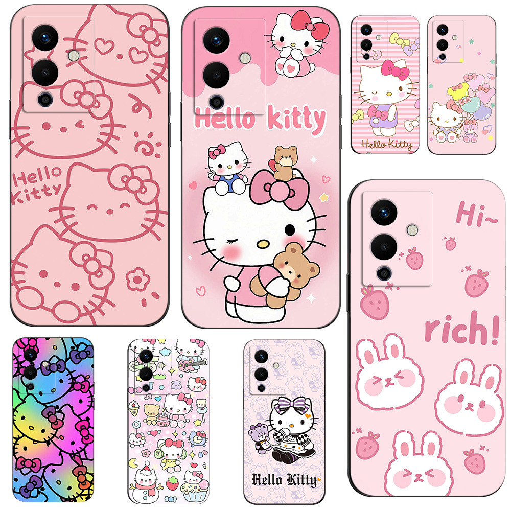 เคส สีดํา Infinix Note 12 Pro 5G / Note 12I เคสคิตตี้ เคสคิตตี้ iPhone เคส Kitty ซิลิโคน Tpu น่ารัก กวนๆ เรียบๆ เคสซิลิโคน @10003