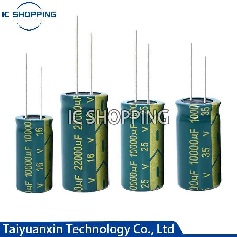 10Pcs 6.3V 10V 16V 25V 35V 10000Uf 22000Uf ต่ำ ESR Capacitor Electrolytic ความต้านทานความถี่สูง Capa