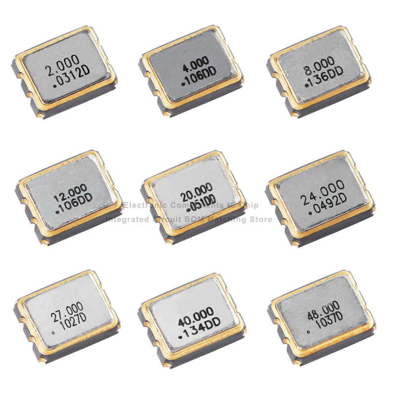 10ชิ้น4mhz ~ 50Mhz 3225 SMD คริสตัลออสซิลเลเตอร์3.3V 8Mhz 10Mhz 12Mhz 16Mhz 20Mhz 24Mhz 25Mhz 26Mhz 