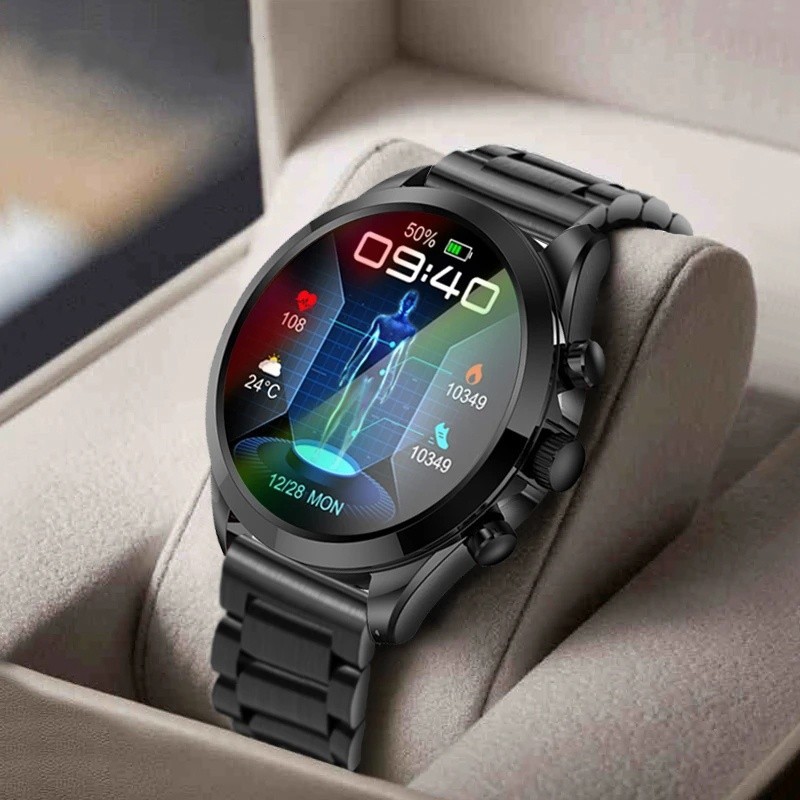2023 สุขภาพใหม่น้ําตาลในเลือด ECG + PPG Smart Watch นาฬิกาผู้ชาย  Bluetooth Call อัตโนมัติอินฟราเรด