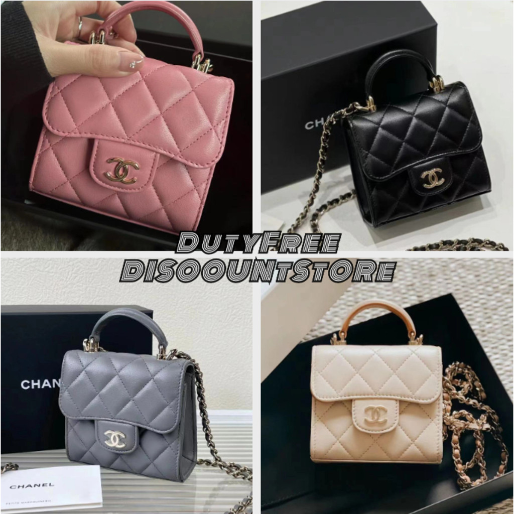 Chanel กระเป๋าสะพายไหล่ หนังแกะ แต่งสายโซ่คล้องไหล่ ถอดออกได้ สําหรับกระเป๋าถือ กระเป๋าสะพายไหล่ FA