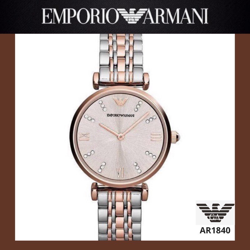 ♞,♘พร้อมส่ง️Emporio Armani Classic Grey Dial Ladies Watch  AR1840