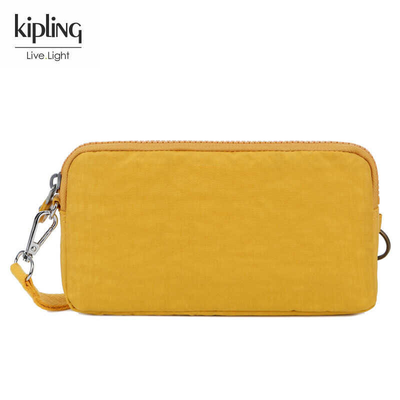 ❤ Kipling Nylon Clutch Bag Multi-Card Zipper Wallet Long Coin Purse