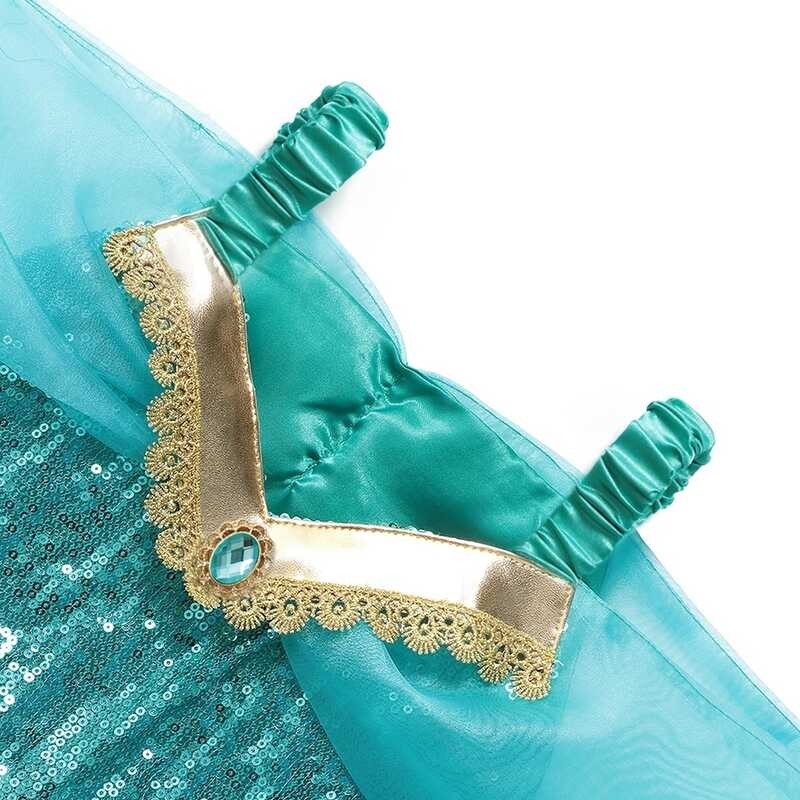 ❤ Girls Arabian Princess Kids Birthday Party Christmas Fancy Dress Baby Jasmine Cosplay Costume 3