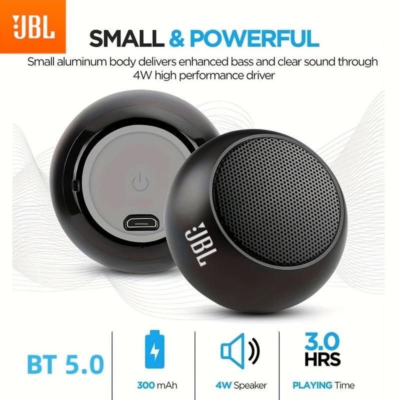 Jbl มินิลําโพงไร ้ สายบลูทูธ TWS แบบพกพาซับวูฟเฟอร ์ เครื ่ องเล ่ นเพลงไฮไฟสเตอริโอลําโพงกลางแจ ้ ง