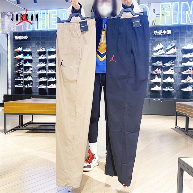 Nike ของแท้ 100% Air Jordan กางเกงวอร์มขายาว ปักลาย สําหรับผู้ชาย เหมาะกับการวิ่ง DA9835