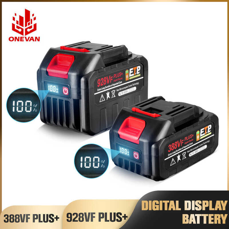 Plus 928vf 388vf Rechargeable 30000mAh 21V Digital Display Lithium Ion Battery For Makita Power Too