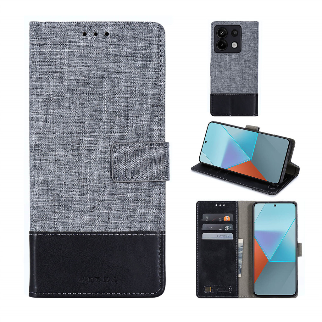 เคสสําหรับ Xiaomi Redmi Note 13 13Pro + ผ ้ าคลุมโทรศัพท ์ แบบพลิกผ ้ าแคนวาส ที ่ วางเปลือกกันกระแทก Mi Note13 Note13Pro +