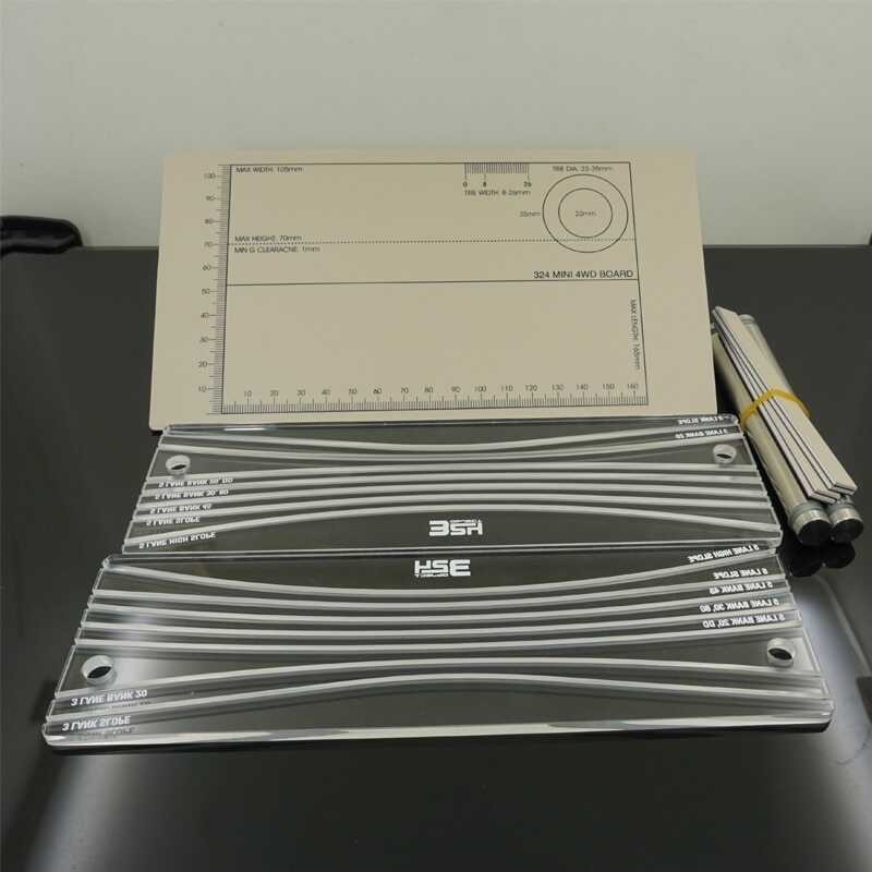 ❤ 324ยี่ห้อ3/5 Track Multi-Angle Adjustment The Brake 3/5 Lane For Tamiya Mini 4Wd Racing C