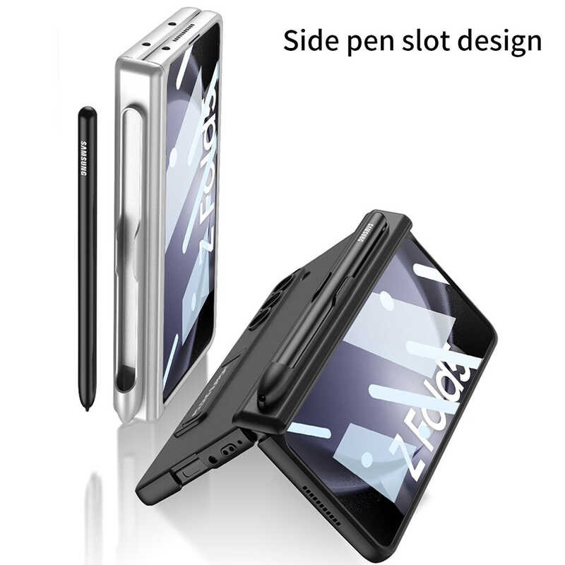 Protection Slot Hinge Galaxy Fold 3 5G Hard Plastic Cover Samsung Fold4 Fold5 Case with Kickstand H 