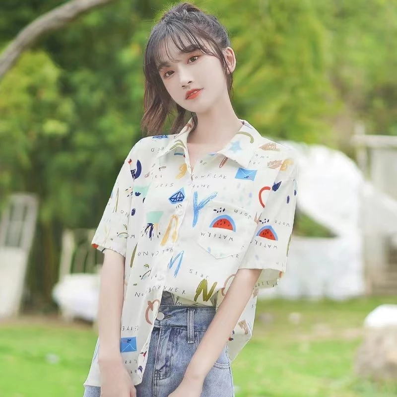 เสื้อฮาวายลายดอกไม้แขนสั้น สไตล์ฮ่องกง thumbnail 6