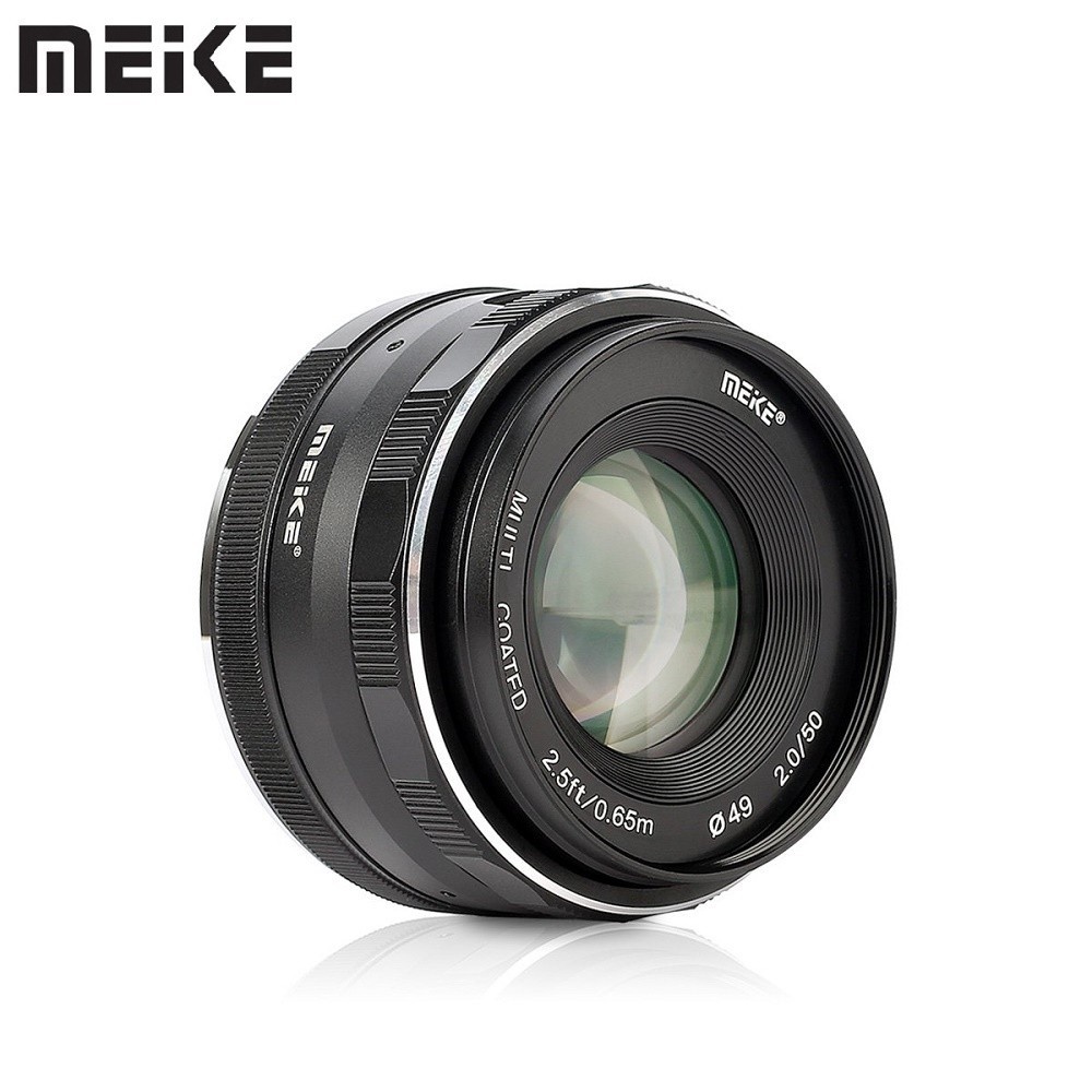 Meike เลนส์โฟกัสแมนนวล 50 มม. f2.0 APS-C สําหรับกล้องไร้กระจก Nikon 1 Mount J1 J2 J4 J5 J6 V1 V3 S1 S2