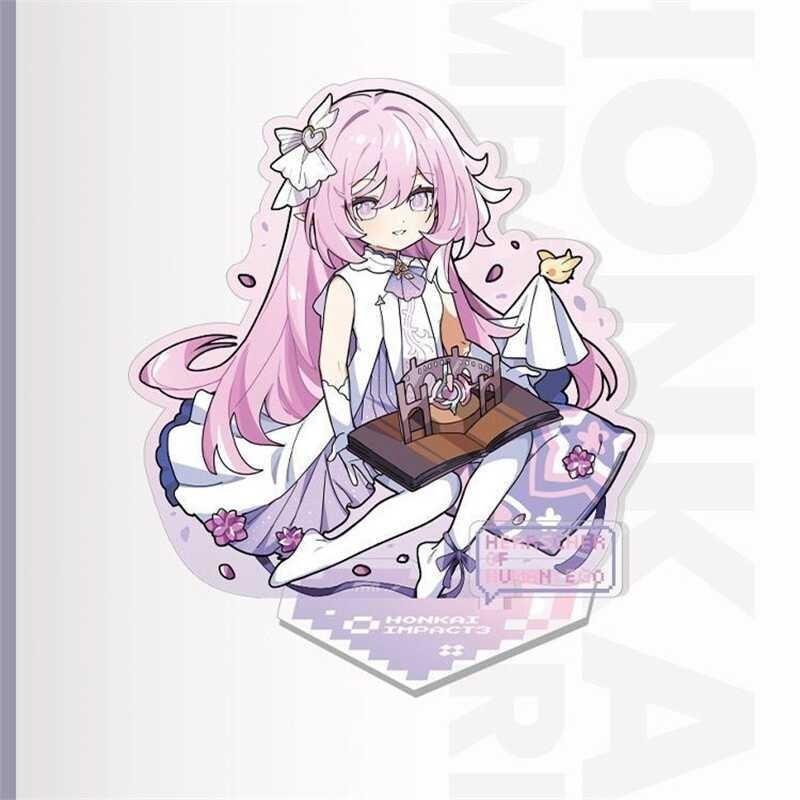 Honkai Anime Impact 3 Figure Elysia Cosplay Game Gift Acrylic Cute Raiden Mei Stand Model Kawaii De