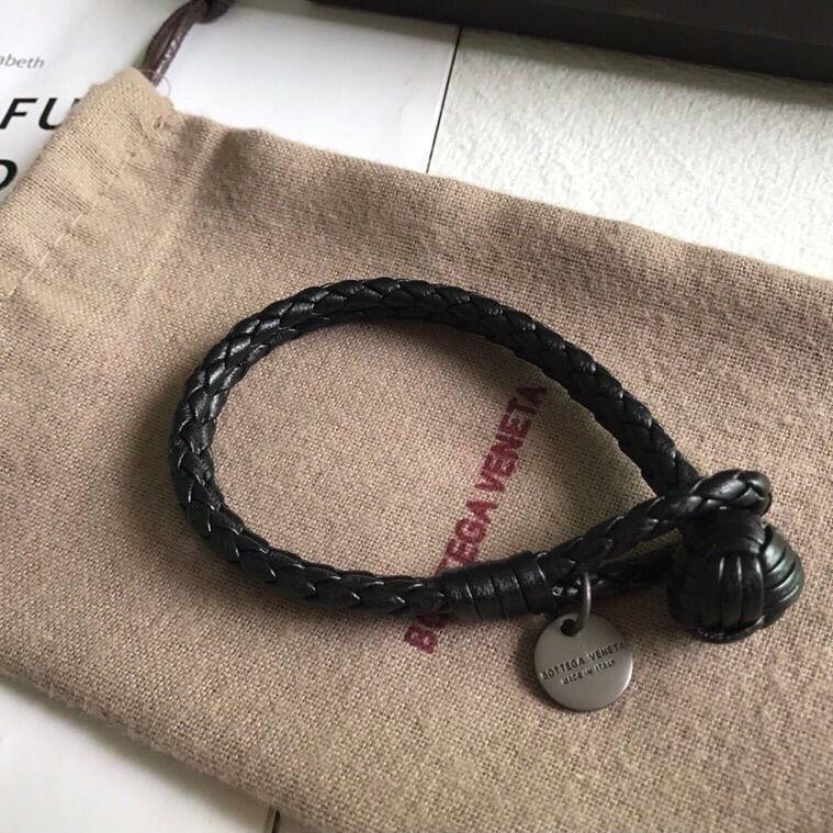 Bottega VENETA สร้อยข้อมือหนังแกะถักมือ อินเทรนด์ สําหรับผู้ชาย และผู้หญิง พร้อมกล่องของขวัญ