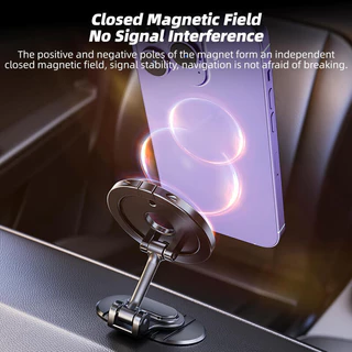 Metal Magnetic Car Mount - ที่วางแดชบอร์ดที่แข็งแกร่งสําหรับ iPhone 15/14, MagSafe, Xiaomi, Samsung