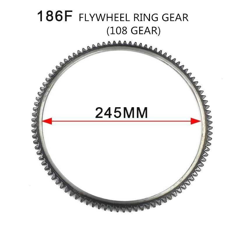 ❤ FLYWHEEL แหวนเกียร์สำหรับ170f 178F 186F 186Fa 2Kw 3Kw 5Kw KIPOR Kde6500 Kde6700