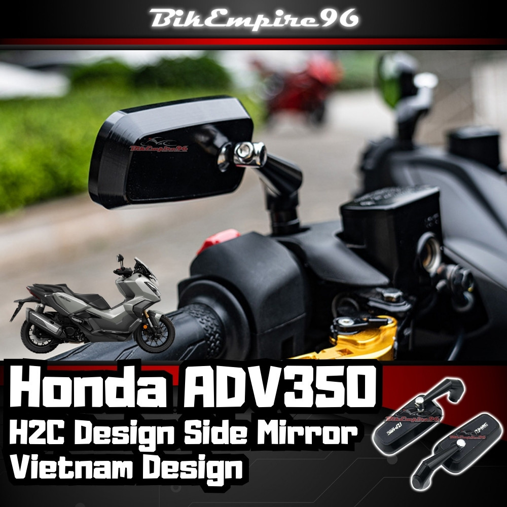 Honda ADV350 H2C Design Universal กระจกมองข้างรถจักรยานยนต์การออกแบบเวียดนามกระจกใส 360 ปรับมุม