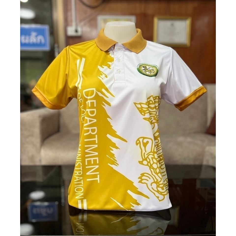 เสื้อโปโลพิมพ์ลายโลโก้ท้องถิ่น พร้อมส่ง ✅ เนื้อผ้าไมโคร ผ้านุ่มใส่สบายไม่ร้อน Polo Shirt