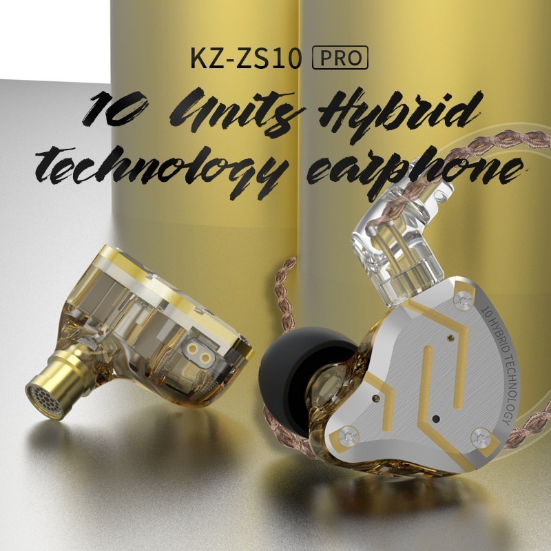 KZ ZS10 PRO 4BA+1DD KZ Hybrid Earphone headset HIFI Earbuds In Ear Monitor Headphones Earbuds for K