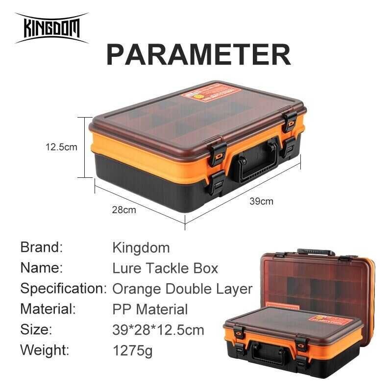 Kingdom Organizer Tackle Large Space Double Multi-Function Free Space Created High Strength Fishing