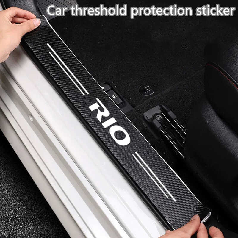 ❤️ สติกเกอร์รถประตูเกณฑ์สำหรับ Kia Rio 3 4 K2 K3 X-E ธรณีปร
