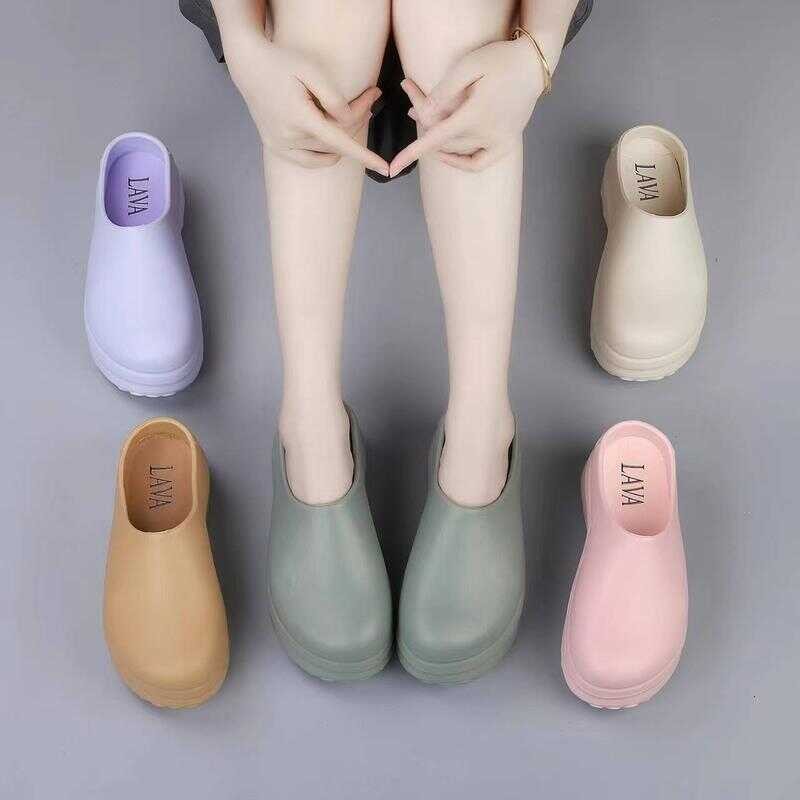 LAVA พร้อมส่งจากไทย NEW233 รองเท้าแตะหัวโตเปิดส้น พื้นสูง6cmพื้นนุ่มใส่สบาย รองเท้าแฟชั่นสำหรับผู้หญ