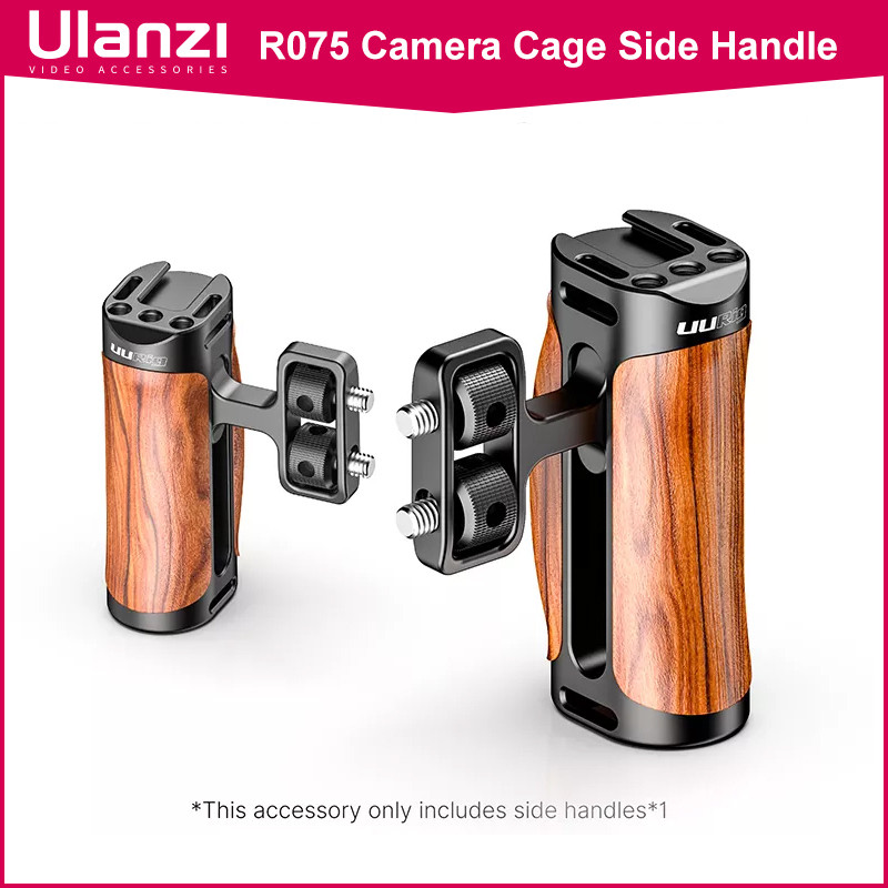 Ulanzi R075 กล้อง Video Handle Grip Universal ด้ามไม้รองเท้าเย็น 1/4 3/8 รูด้ายสําหรับ Sony ZV1 A660